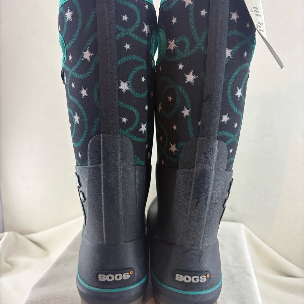 Bogs womens Rancg / Farm Boot Black & Teal Cactus NIB - Picture 5 of 7